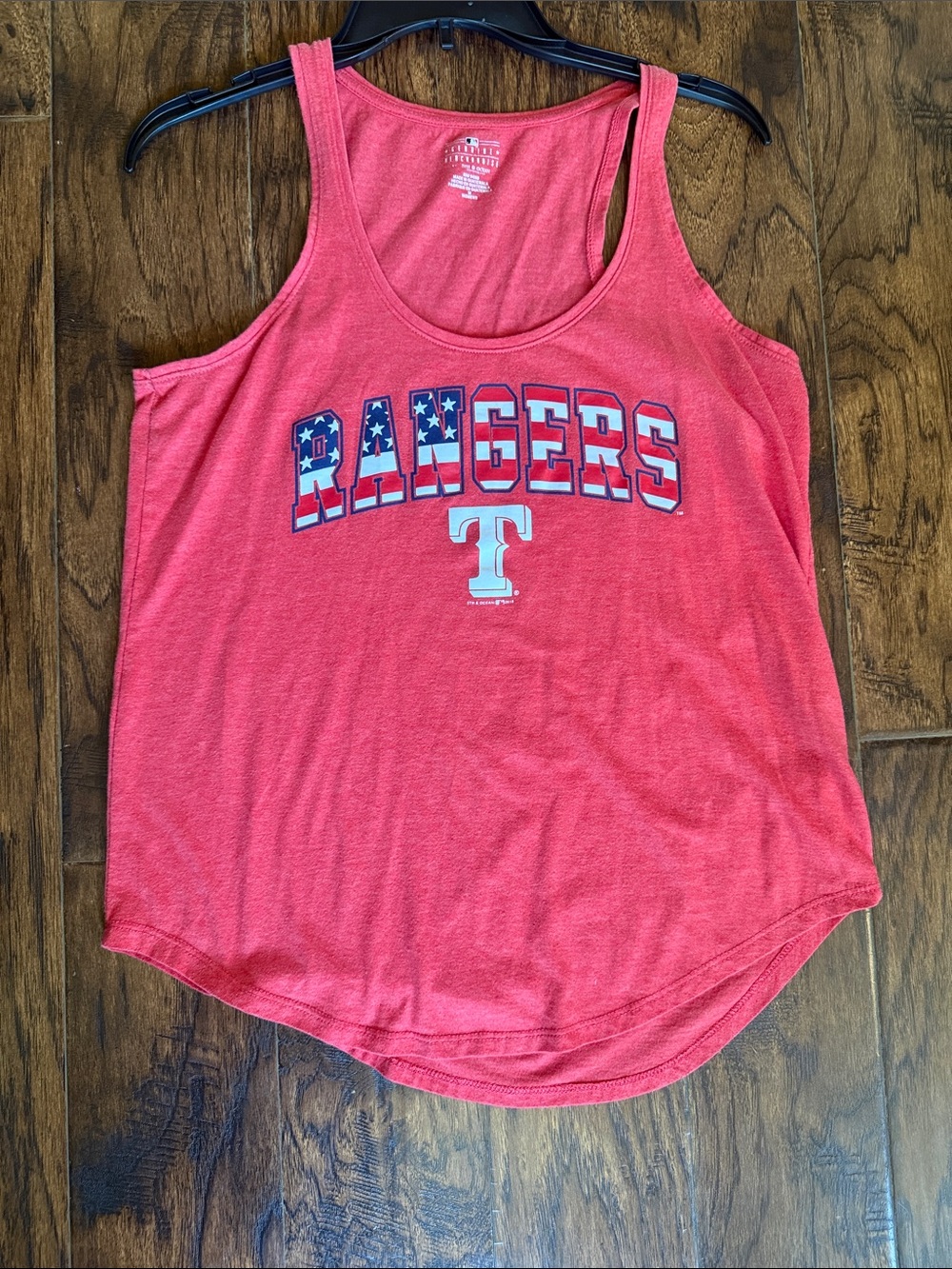 5th & Ocean Texas Rangers Graphic Tank Top, size medium